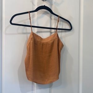 Orange silk top